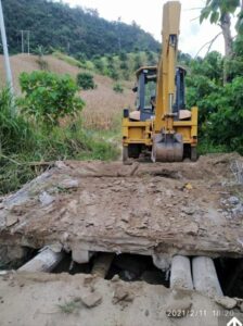 BPBD Dairi Tangani Jalan Ambles di Dusun Liang Jering