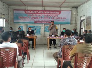 Wakapolres Pakpak Bharat Resmikan Kampung Tangguh Nduma Sindeka Desa Ulumerah
