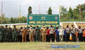 Bupati Dairi Ikuti Apel Gelar Pasukan Penanggulangan Karhutla Tahun 2021