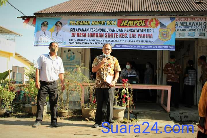 Desa Lumban Sihite Lae Parira Dapat Layanan “Jempol” Dinas Dukcapil Dairi