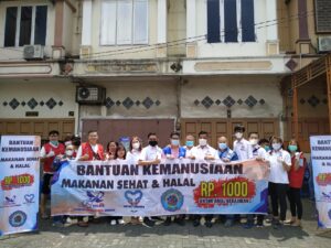 Paket Nasi Sehat Rp.1000 Dihadirkan Mitra Lanud Bersama SOLITD dan Total Charity Dijalan Gaharu Medan