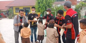 HUT Ke -IV Motor Honda Streetfire Jari Sumatera Utara  (STJS) Bakti Sosial Bagi Masker Dan Santunan Anak Yatim