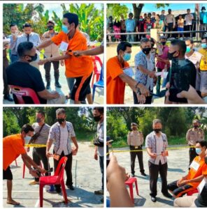 Polsek Stabat Gelar Rekontruksi Terkait, “Seorang Pemuda Tewas Di Ditangan Ayah Sang Pacar”