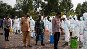 Wakil Bupati Hadiri Apel Bersama Persiapan Penyemprotan Disinfektan
