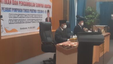 Photo of Lima Pejabat Eselon II Pemkab Lampung Utara Dilantik