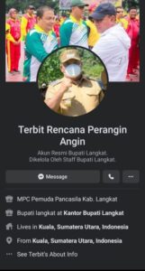 Waspada!!! Akun Medsos Melakukan Penipuan Mengatasnamakan Bupati Langkat