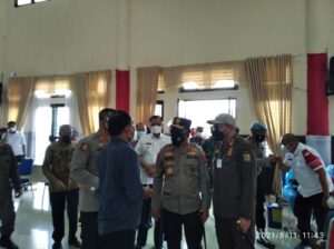 Kapolda Sumut Pantau Pelaksanan Vaksinasi Covid-19 Di kabupaten Pakpak Bharat.