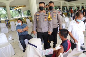 Vaksinasi Merdeka Polda Sumut FKTP Polres Langkat Di Gelar Kembali Dengan Dosis ke-2