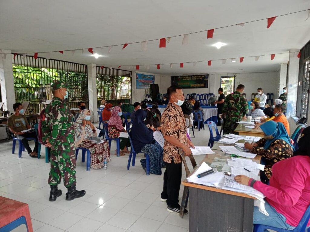 Wujudkan Indonesia Sehat, Kodim 0204/DS Gencar Laksanakan Serbuan Vaksinasi