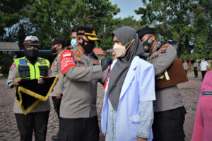 Polres Langkat Gelar Apel Batalyon Vaksinator