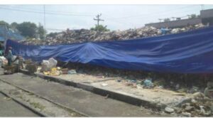 Tembok Tempat Pembuangan Sampah (TPS) Perumnas Mandala Rubuh