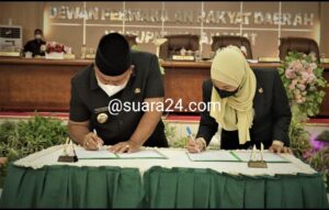 RAPBD TA 2022 Dan Retribusi Persetujuan Bangunan Gedung Kabupaten Langkat Disahkan Menjadi Perda