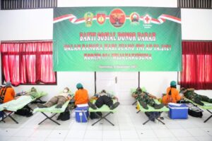 Sinergi Hari Juang TNI AD 2021, Korem 071/Wijayakusuma Donor Darah Bersama Komponen Di Tengah Pandemi Covid-19