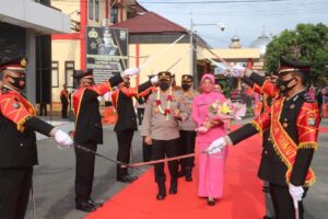 Pisah Sambut Kapolresta Deli Serdang Dilaksanakan Secara Sederhana Dengan Menerapkan Prokes
