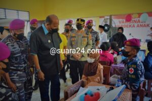 Bupati Langkat Meninjau Vaksinasi Merdeka Anak Usia 6 – 12 Tahun