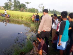 Penemuan Sosok Mayat Diareal Persawahan Desa Aras Kabu, Personil Polresta Deli Serdang Segera Lakukan Olah TKP