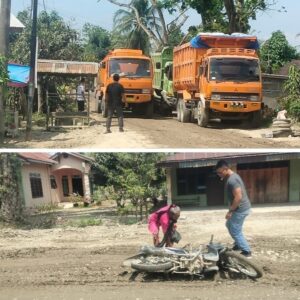 Puluhan Warga Kelurahan Tanjung Selamat Menggelar Aksi Protes Terkait Jalan Rusak