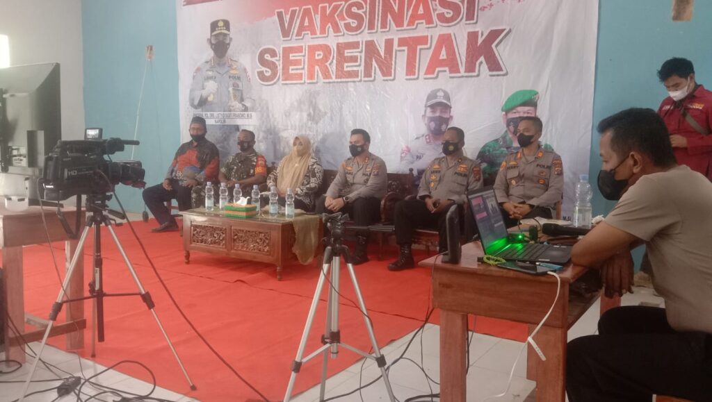 Percepatan Vaksinasi, Polres Langkat Ikuti Zoom Meting Kabareskrim Polri Komjen Pol Drs Agus Andrianto SH MH