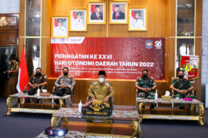 Bupati Lampura Hadiri Kegiatan Puncak Peringatan ke XXVI Hari Otonomi Daerah Tahun 2022
