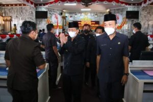 Bupati Lampung Utara H. Budi Utomo, S.E., M.M, Menghadiri Rapat Paripurna Pemilihan Wakil Bupati Lampung Utara.