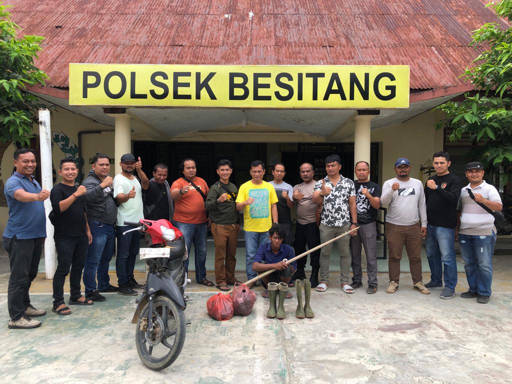 Polsek Besitang dan Unit Reskrim Polres Langkat Ciduk Pelaku Pembunuhan di Kebun Sawit