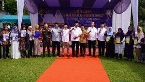 Syah Afandin Hadiri Halal Bihalal Warga Pematang Jaya