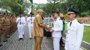 Syah Afandin Serahkan Penghargaan Tunggul Terbaik Kecamatan di Kabupaten Langkat