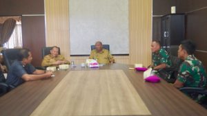 Baru Dilantik, Danyonif Marinir 8 Perkenalkan Diri ke Plt Bupati Langkat