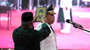 Gubsu Hassanudin Lantik Faisal Hasrimy Menjadi PJ Bupati Langkat
