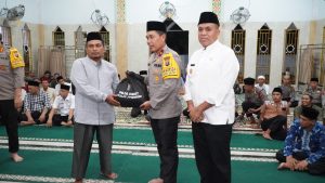 Wakapoldasu disambut hangat Pj Bupati Langkat, pada Safari Ramadhan Polda Sumut di Langkat