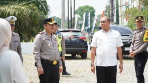 Pastikan Arus Balik Mudik Berjalan Lancar, Pj Bupati Bersama Kapolres Langkat Tinjau Pos Pelayanan