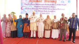 Pj Bupati Langkat Sambut Kunjungan Tim Evaluasi PTP2WKSS di Desa Suka Makmur