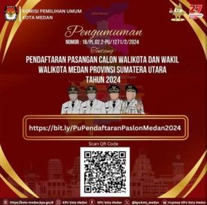 Tiga Pasangan Bakal Calon Wali Kota Medan Mendaftar Ke KPU Medan