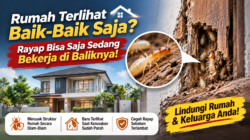 Rumah Terlihat Baik-Baik Saja? Rayap Bisa Saja Sedang Bekerja di Baliknya